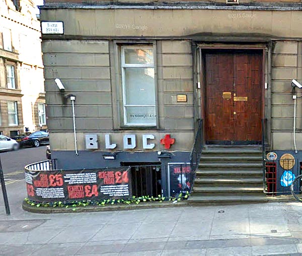 Bloc + frontage 117 Bath Street Glasgow